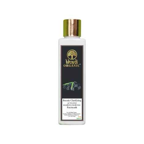 Khadi Organic Beauty clarifying Activated Bamboo Charcoal facewash (120 ml)