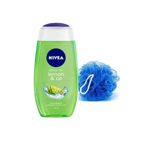 Buy Nivea Lemon & Oil Shower Gel With Free Loofah (250 ml) - Purplle