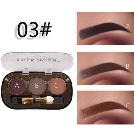 Buy Miss Rose Professional Make Up Eyebrow Powder & Eyebrow Cream (7402-045M3) (6 g) - Purplle