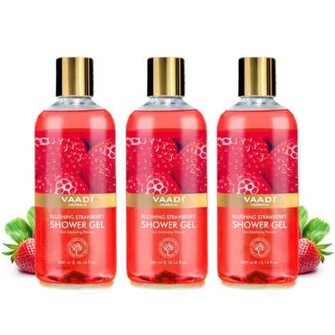 Buy Vaadi Herbals Blushing Strawberry Shower Gel Value Pack of 3 (300 ml x 3) - Purplle
