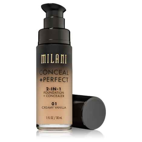Milani 2-IN-1 Foundation + Concealer 01 Creamy Vanilla (30ml)