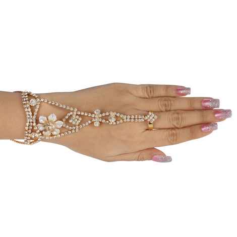 Buy Kord Store Crystal Stone Glittering Ring Bracelet for Women and Girls KSRCB40020 - Purplle