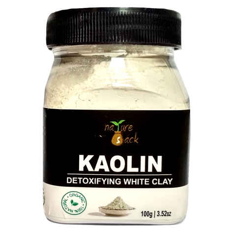 NatureSack's 100% Pure, Natural White Kaoline Clay Powder - 100g pack. For Face Masks, Acne, Blackheads, Pigmentation, Skin Repair, Vitalizing & Renewal Of Skin