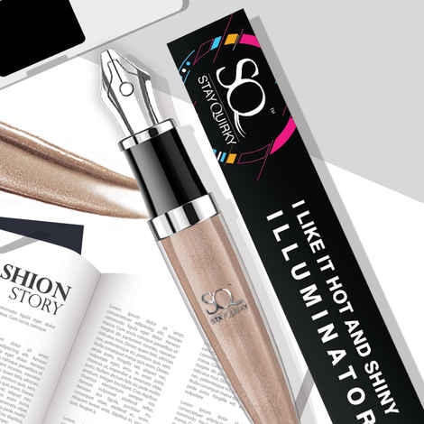 Stay Quirky Highlighter & Illuminator Bronze I Like It Hot & Shiny|Shimmer| Long Lasting| Lightweight| Blendable| Intense Pigment- Feelin' Your Heat 8 (4 ml)