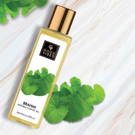 Buy Good Vibes Natural Carrier Oil - Brahmi (200 ml) - Purplle