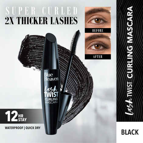 Blue Heaven Walk Free Mascara (Water Proof - Long Lash) Black Pack (12 ml)