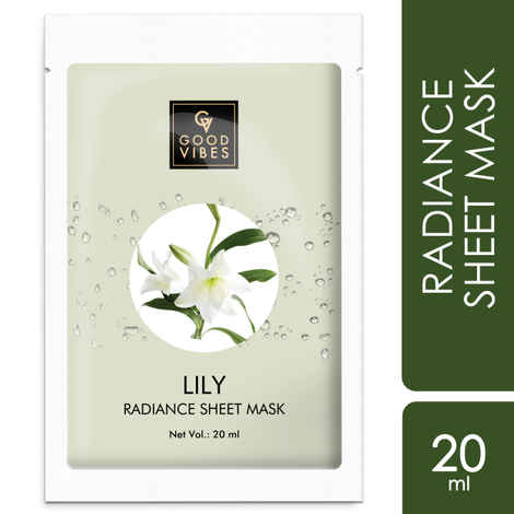 Buy Good Vibes Lily Radiance Sheet Mask | Deep Pore Cleansing, Rejuvenating | No Animal Testing (20 ml) - Purplle