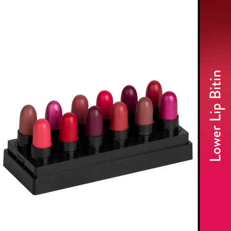 Buy Stay Quirky Lipstick Soft and Super Matte Minis|12 in 1|Long l Multicolored| - Blow It With A Kiss Set of 12 Mini Lipsticks Kit 4 (14.4 g) - Purplle