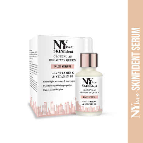 NY Bae SKINfident Serum, with Vitamin C and Vitamin B3, Glowing as Broadway Queen, For Skin Brightening (10 ml)