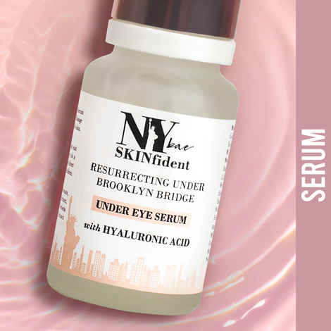 Buy NY Bae SKINfident Under Eye Serum, with Hyaluronic Acid, Resurrecting Under Brooklyn Bridge, For Soothing Puffy Eyes (10 ml) - Purplle