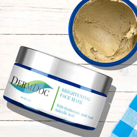 Buy DermDoc Skin Brightening Face Mask with Hyaluronic Acid & Salicylic Acid (50 g) - Purplle
