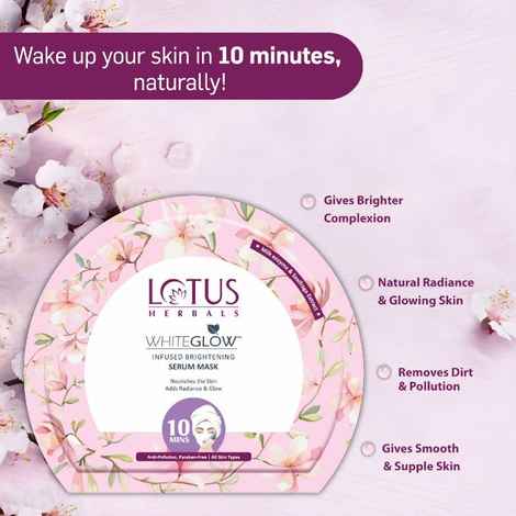 Buy Lotus Herbals Whiteglow Infused Brightening  Serum Mask - Purplle
