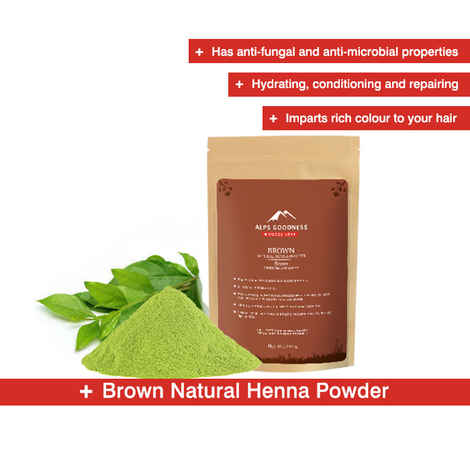 Alps Goodness Natural Henna Powder - Brown (150 gm)