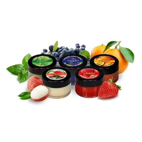 Buy Vaadi Herbals Assorted Pack of 5 Lip Balms (10 g x 5) - Purplle
