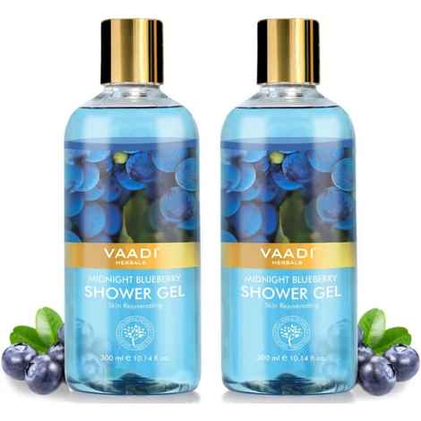 Buy Vaadi Herbals Midnight Blueberry Shower Gel Value Pack of 2 (300 ml x 2) - Purplle