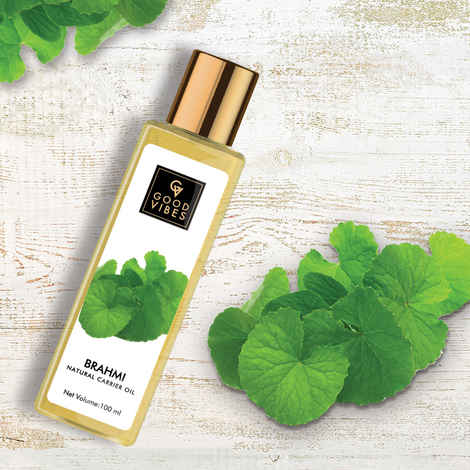 Buy Good Vibes Natural Carrier Oil - Brahmi (100 ml) - Purplle