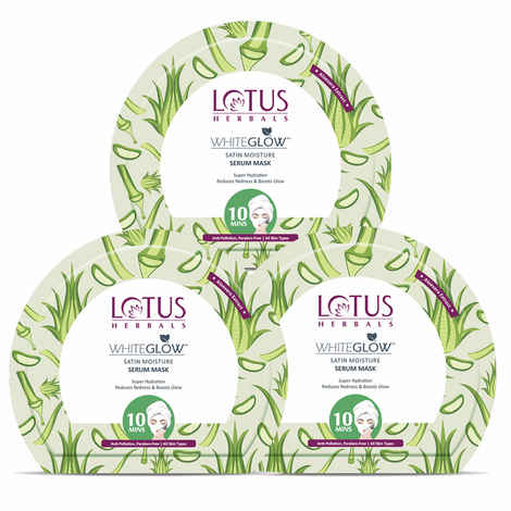 Buy Lotus Herbals Whiteglow Satin Moisture Serum Mask (Pack Of 3) - Purplle