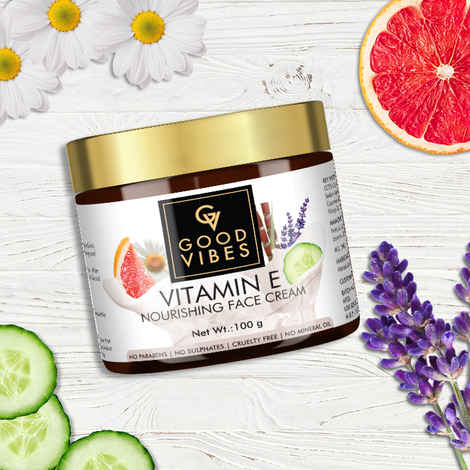 Buy Good Vibes Nourishing Face Cream - Vitamin E (100 gm) - Purplle