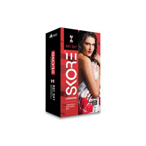 Buy Skore Not Out Climax Delay Condoms 20s - Purplle