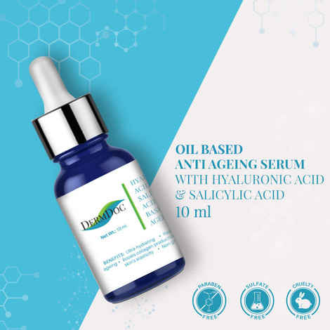 DermDoc Oil Based Anti - Ageing Serum - Hyaluronic Acid + Salicylic Acid (10 ml)