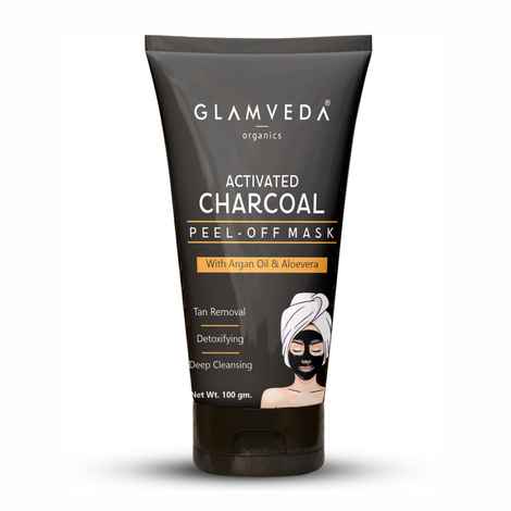 Buy Glamveda Charcoal Peel Off Mask With Argan Oil & Aloe Vera (100 gm) - Purplle