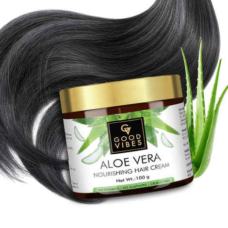 Buy Good Vibes Nourishing Hair Cream - Aloe Vera (100 gm) - Purplle