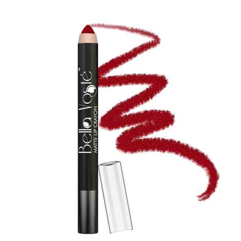 Buy Bella Voste Matte Lip Crayon The Red (13) (2.8 gm)( Sharpenable) - Purplle