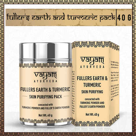Buy Vayam Ayurveda Skin Purifying Face Pack concocted with Turmeric Powder and Fuller's Earth Powder (40 g) | Ayurvedic | Natural | Herbal | Pure | Sulphate free | Paraben Free - Purplle