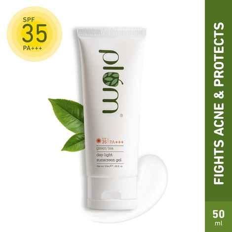 Plum Green Tea Day-Light Broad Spectrum Sunscreen Gel SPF 35 PA+++ UVA/B - No White Cast, Non-Sticky 50 ml