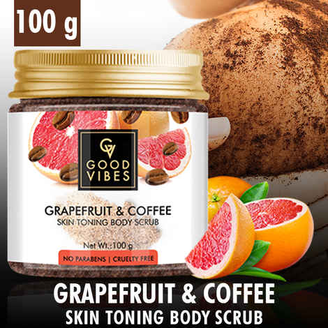 Good Vibes Skin Toning Body Scrub - Grapefruit & Coffee (100 g)