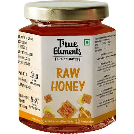 True Elements Raw Honey Rich in Antioxidants, Anti ageing(350 g)