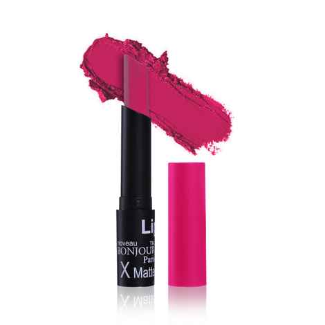 Bonjour Paris Coat Me Satin Matte Lipstick Enriched with Moisturizer and UV Rays Protection, Wine Red - Mauve (3.5 g)