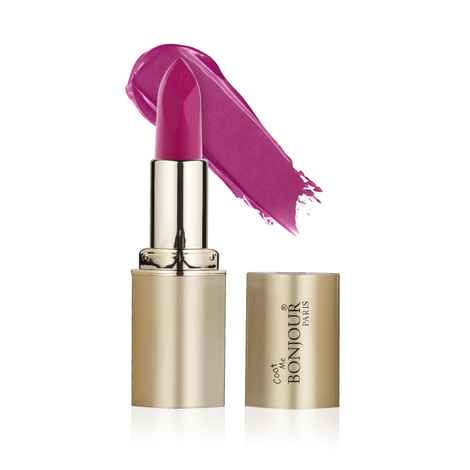 Bonjour Paris Coat Me Creme Lipstick Vitamin E Enriched Long Stay Super Smooth and Soft, Raspberry Shine - Purple (4.2 g)