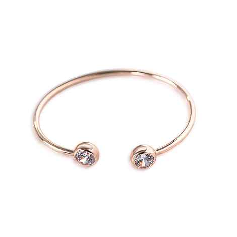 Buy Ferosh Dual Crystals Rose Gold Cuff Bracelet - Purplle