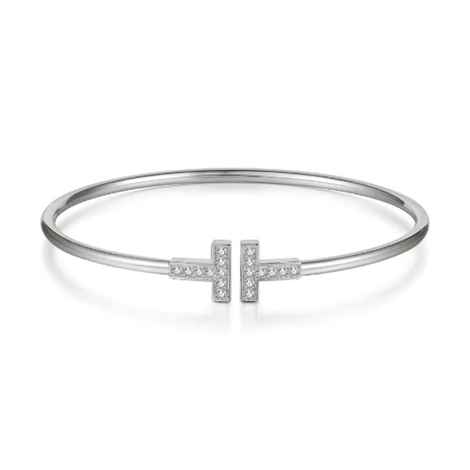 Buy Ferosh Silver T Shape Cuff Bracelet - Purplle