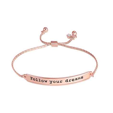Buy Ferosh Follow Dreams Rose Gold Bracelet - Purplle