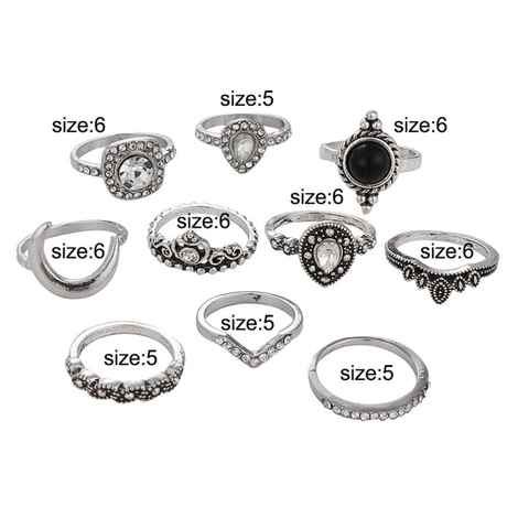 Buy Ferosh Gem Ring Set - Set of 10 Pcs - Purplle