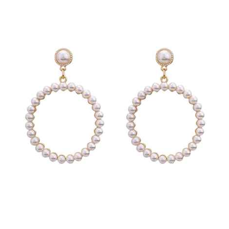 Buy Ferosh Mishka Circlular Pearl Dangler Earrings - Purplle