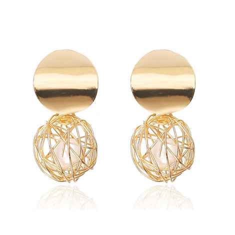 Buy Ferosh Althea Pearl Golden Drop Earrings - Purplle