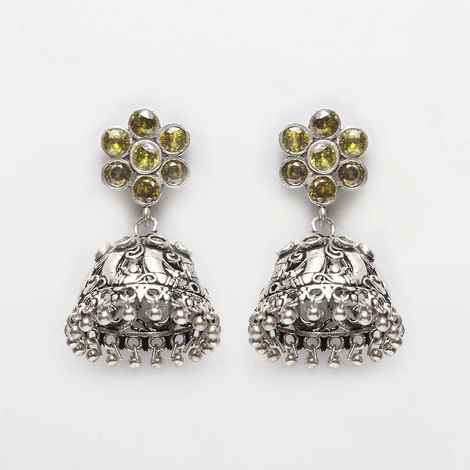 Buy Ferosh Dainty Oxidized Neon Jhumkas - Purplle
