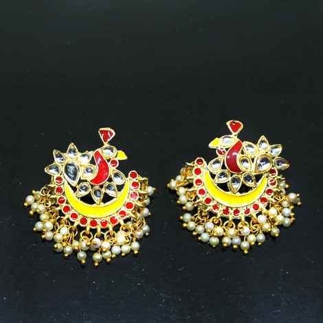 Buy Ferosh Abhira Peacock Ethnic Stud Earrings - Purplle