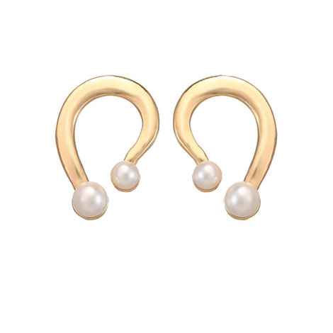 Buy Ferosh Designer Golden Pearl Drop Earrings - Purplle