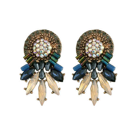Buy Ferosh Madonna Stud Crystal Earrings - Purplle
