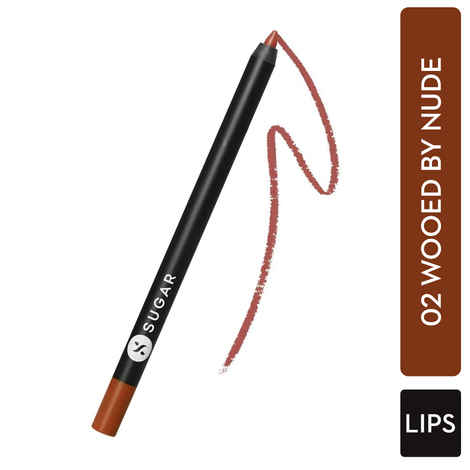 Buy SUGAR Cosmetics Lipping On The Edge Matte Lip Liner | Lasts Upto 10Hrs | Waterproof | 1.2 gm - 02 Wooed By Nude (Peach Nude) - Purplle