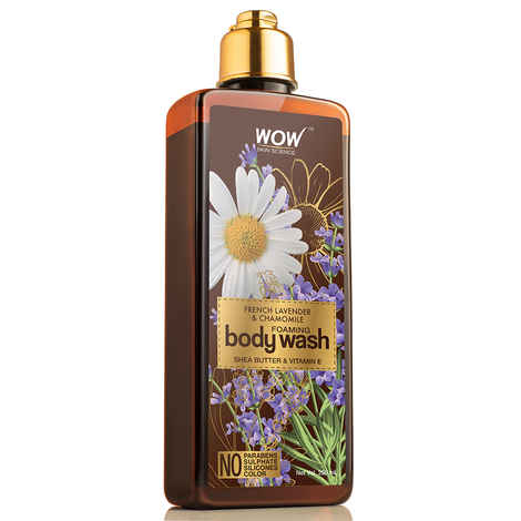 Buy WOW Skin Science French Lavender & Chamomile Foaming Body Wash (250 ml) - Purplle