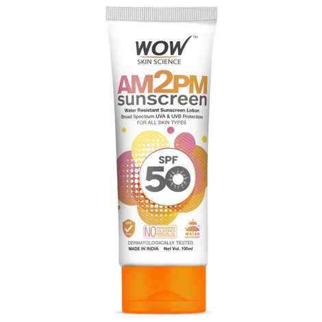 Buy WOW Skin Science AM2PM Sunscreen SPF 50 UVA & UVB Protection (100 ml) - Purplle