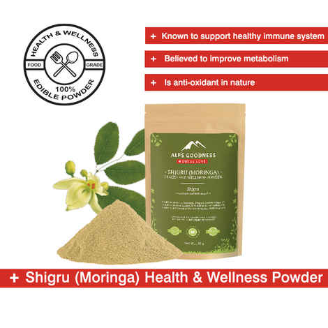 Buy Alps Goodness Health & Wellness Powder - Shigru (Moringa) (50 gm) to Enhance Overall Well-Being - Purplle