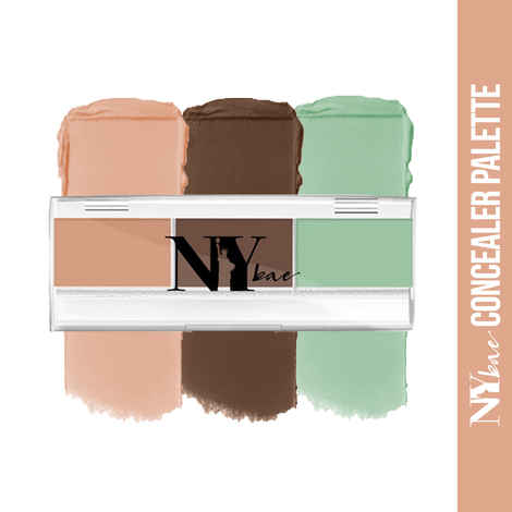Buy NY Bae Concealer Palette with Contour & Green Color Corrector, For Wheatish - Dusky Skin, Maskin' at Manhattan - Ivory Pulitzer Light Show 14 (1.5 g X 3) - Purplle