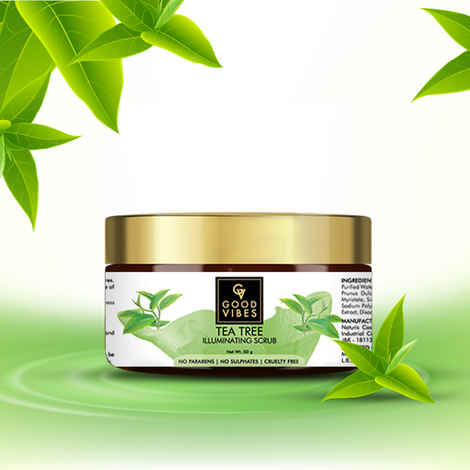Buy Good Vibes Illuminating Scrub - Tea Tree (50 gm) - Purplle