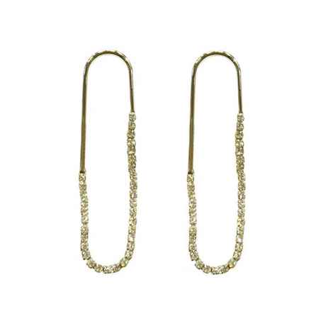 Buy Ferosh Stina pin Golden Diamond Earrings - Purplle